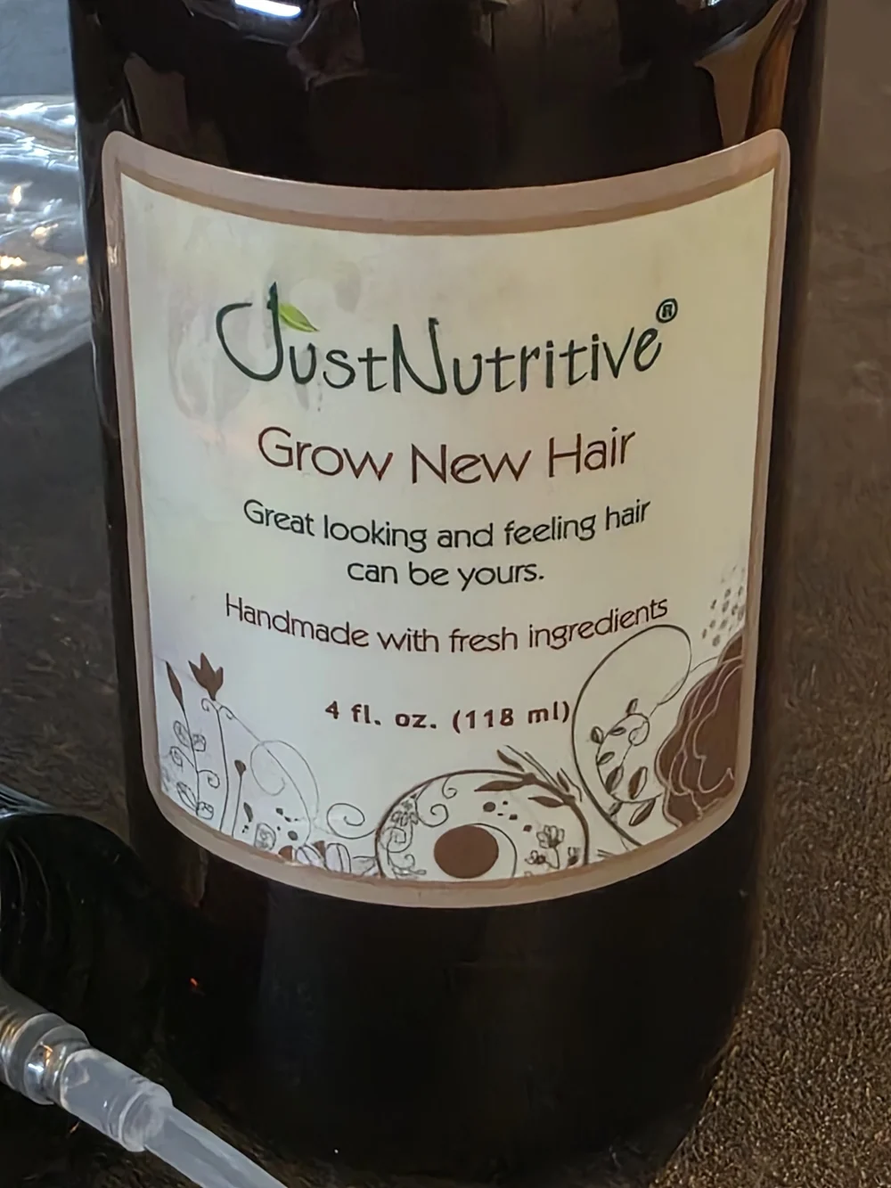 Just Nutritive Grow New Hair Natural Treatment Spray 4oz New